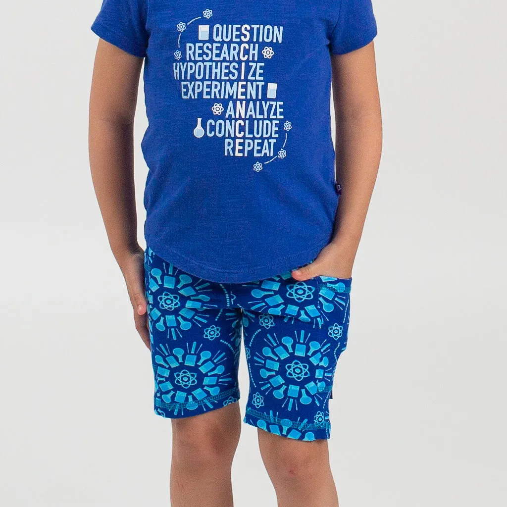 “Atomic Flurry” Science Snowflakes Shorts with Pockets