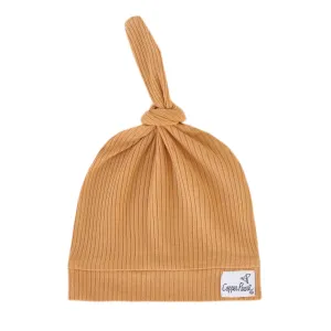 Copper Pearl Top Knot Hat Dolce Rib
