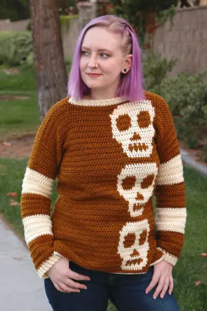 Crochet Kit - Sally Skulls Pullover