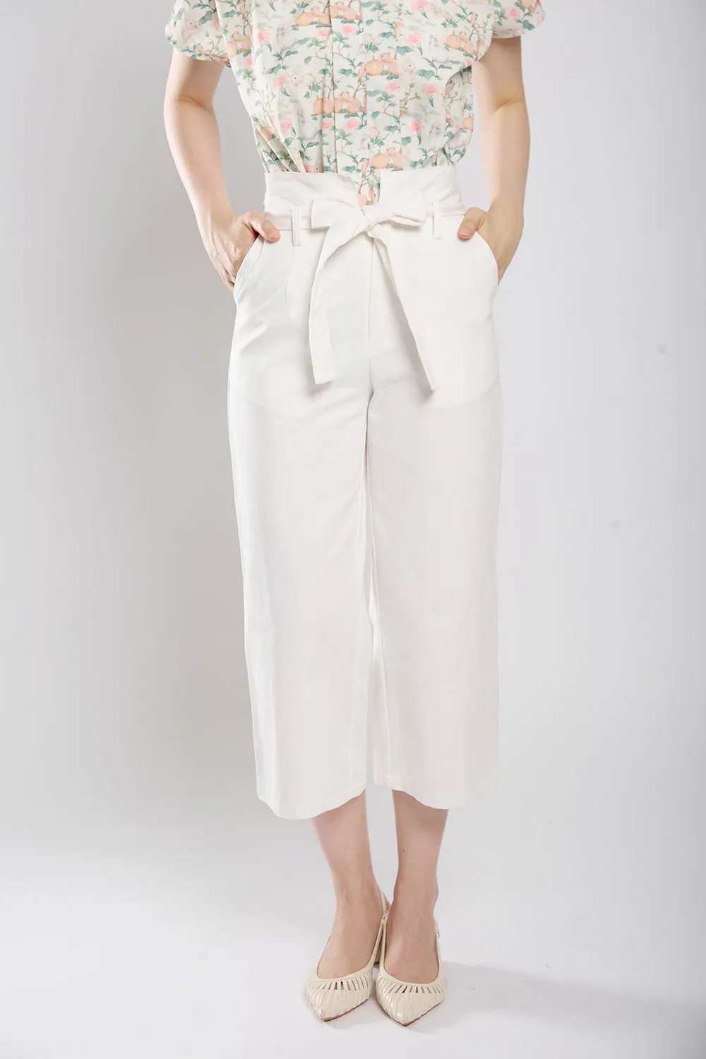 Lithany Denim Pants in White