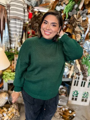 mock neck solid sweaters