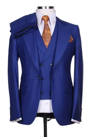 Suzhoufashion Brynda Red Three Pieces Slim Fit Men Suits