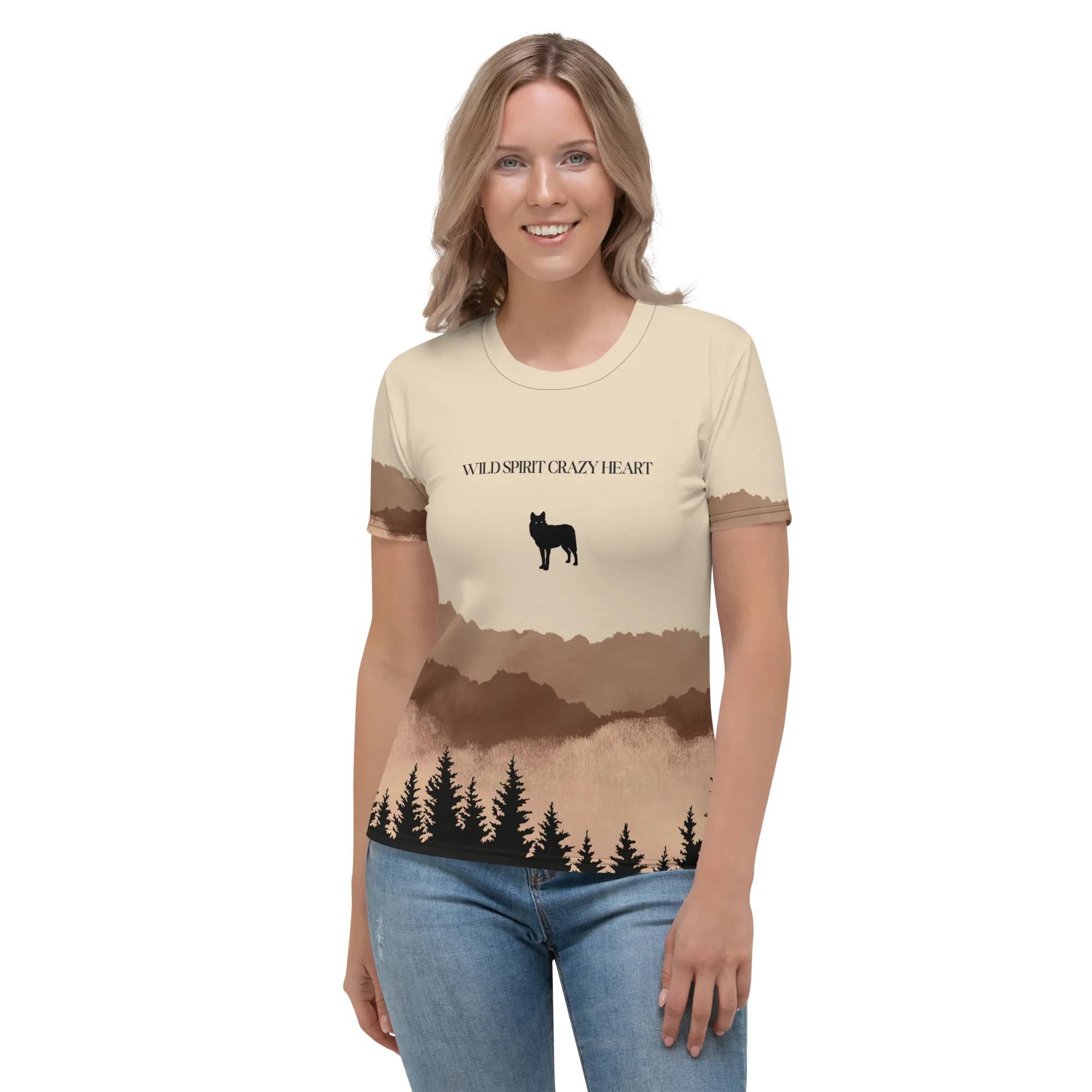 Wild Spirit Crazy Heart Feminae T-shirt